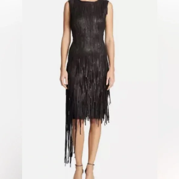 Elie Tahari | Dresses | Elie Tahari Milan Black Leather Fringe Dress Nwt | Poshmark Elie Tahari | Dresses | Elie Tahari Milan Black Leather Fringe Dress Nwt | Poshmark